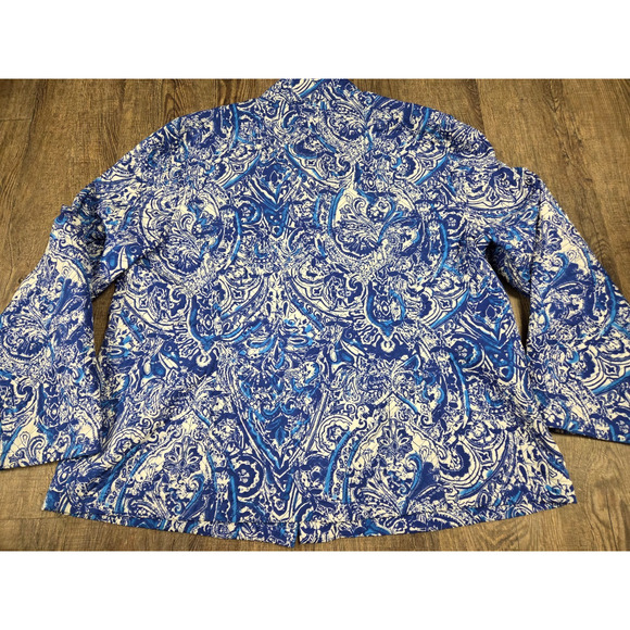 Chicos Quilted Paisley Snap Button Lightweight Jacket Size 3 XL 16/18 - Picture 5 of 6